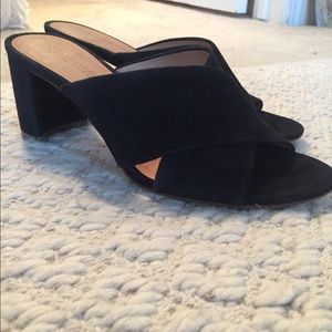 Black Suede Madewell Mules